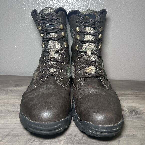 Game Winner Mens Waterproof Hunting Boots Leather / Camo Lace Up Size 10.5 - Picture 3 of 10